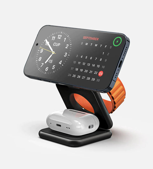 3 In 1 Foldable Magnetic Wireless Charging Station Aluminum Alloy