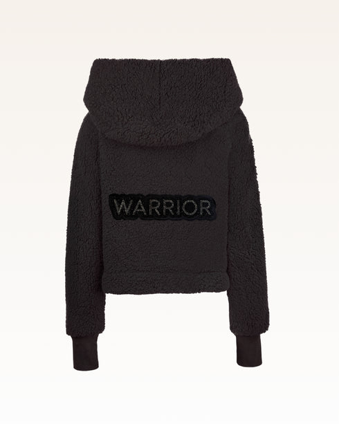 The Warrior Effect™ by Jill Martin Bedazzled Logo Cropped Sherpa Lounger Jacket