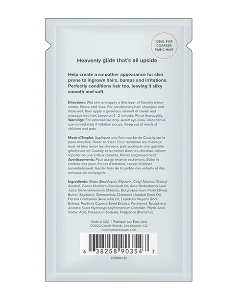 Coochy Ultra Hydrating Shave Cream Foil - .35 Oz Mango Coconut