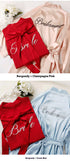 Custom Satin Bridesmaid Robes – Personalized with Name, Title, or Date | Wedding Party Gifts