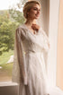 Romantic Floral Lace Hooded Bridal Robe Set – Long Sheer Lace Cover-Up with Satin Slip