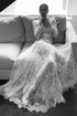 Luxury Long Sleeve Lace Sheer Robe Dress | Bridal Getting Ready & Boudoir Gown