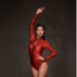 Zipper Swimsuit with Sleeves / Bodysuit / RED QUEEN