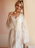 Romantic Floral Lace Hooded Bridal Robe Set – Long Sheer Lace Cover-Up with Satin Slip