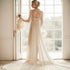Ethereal Lace & Feather-Trimmed Sheer Bridal Robe – Vintage Luxury Loungewear