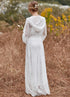 Romantic Floral Lace Hooded Bridal Robe Set – Long Sheer Lace Cover-Up with Satin Slip