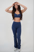 I Live in Luxury Navy Blue Flare Pant