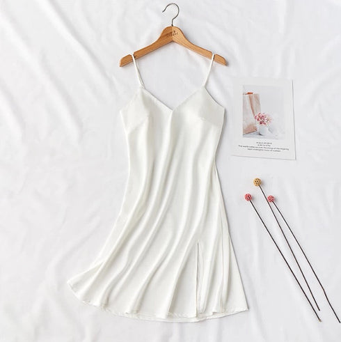 Silky Elegant Night Dress Slips Multicolors - Short