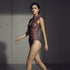Zipper Sleeveless Swimsuit / Bodysuit / CHEETAH