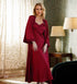 Luxury Satin & Lace Long Nightgown with Robe – Elegant Loungewear