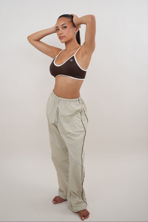 I Accept Change with Grace Beige Versatile Relaxed Fit Pant