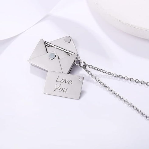 Envelope Necklace Customized Mother's Day Gift- Stainless Steel Jewelry