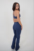 I Live in Luxury Navy Blue Flare Pant