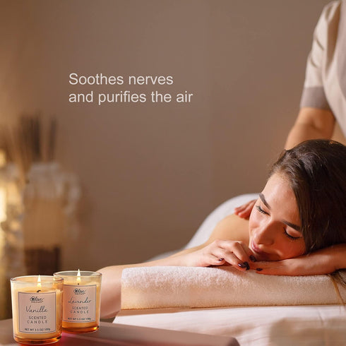 Aromatherapy Scented Candle Set 4x 3.5oz Fragrance Natural Soy Wax Candles Gift Box