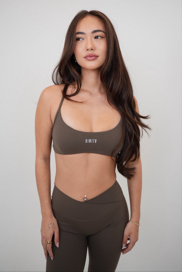 My Time Is Divine Brown Cross-Back Butter Soft Bra