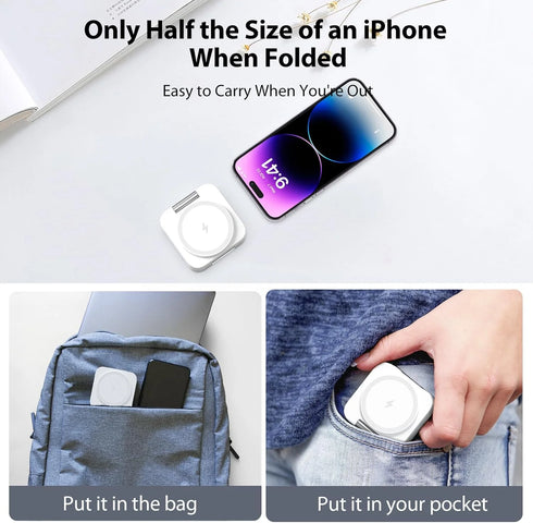3 In 1 Foldable Magnetic Wireless Charging Station Aluminum Alloy
