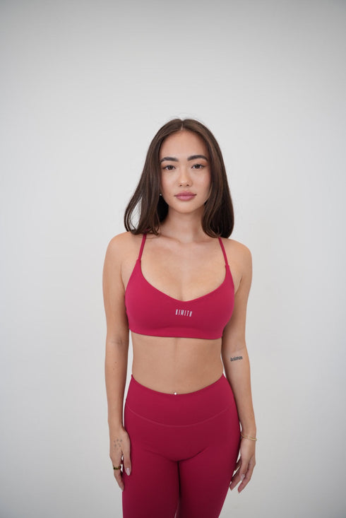 I Live in Luxury Red Sports Bra