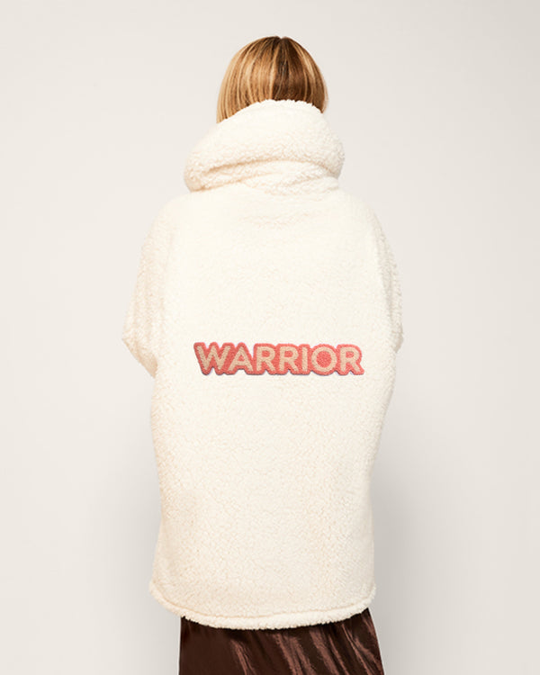The Warrior Effect™ by Jill Martin Chenille Logo Sherpa Lounger Jacket