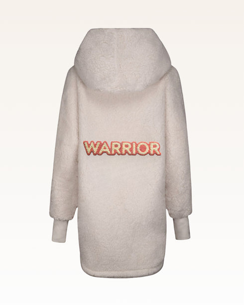 The Warrior Effect™ by Jill Martin Chenille Logo Sherpa Lounger Jacket