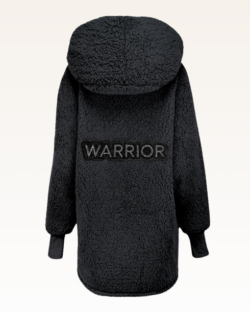 The Warrior Effect™ by Jill Martin Bedazzled Logo Sherpa Lounger Jacket
