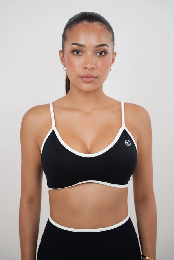 Passion is Power Black Sports Bra
