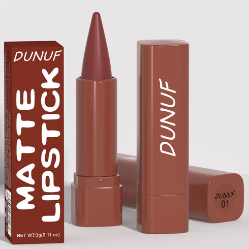 DUNUF Long-Lasting Matte Lipstick – Highly Pigmented, Lightweight & Smooth Application
