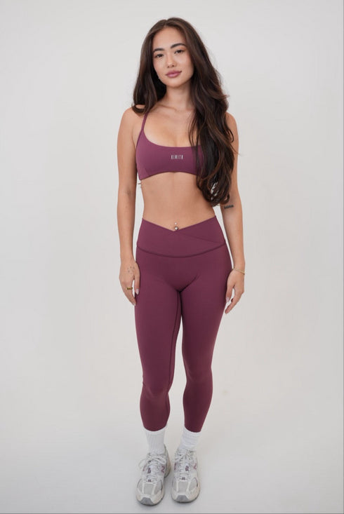 My Time Is Divine Plum Sculpt V-Waist Legging