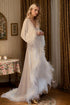 Bride Ostrich Feather Silky Satin Long Robe Dress
