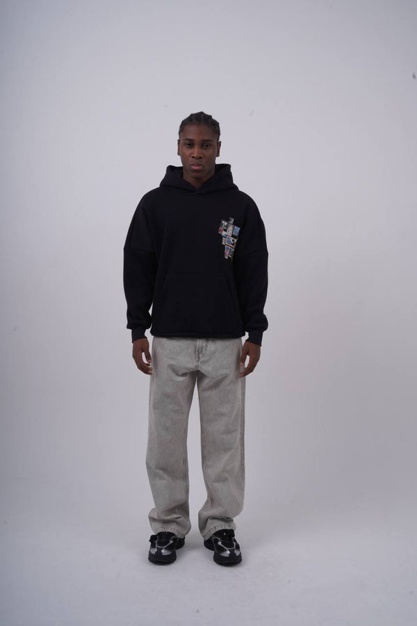 Baroque Statue Graphic Oversized Hoodie – Artistic Unisex Streetwear