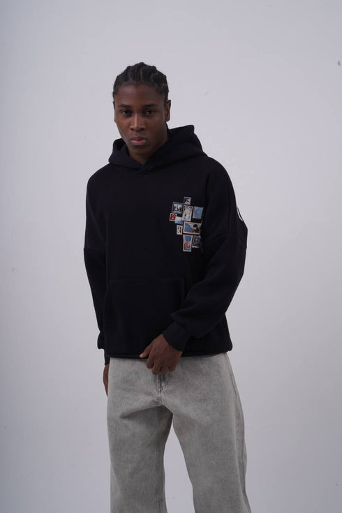 Baroque Statue Graphic Oversized Hoodie – Artistic Unisex Streetwear