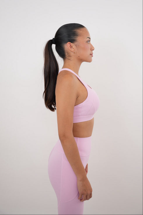 I Am Glowing Pink Blossom Quick Dry Butter Bra