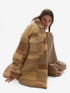 Padded Wool Sherpa Shirt Jacket - Natural Mix