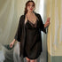 Luxurious Lace Satin Bridal Lingerie Set with Nightgown & Robe - 7 Colors Next Day Shipping
