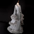 Elegant Luxury 2-Layer Thick Turkey Feather Fringe Hem Long Tulle Robe with Nightgown Multi-Colors