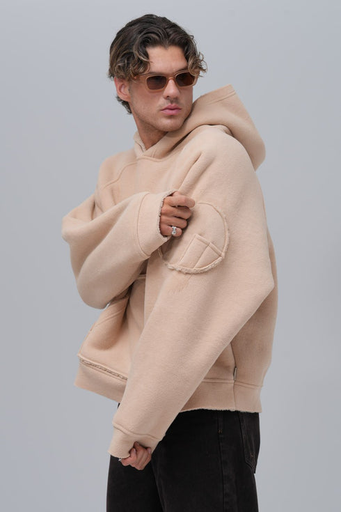 Exposed Seam Fleece Hoodie