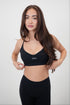 I Live in Luxury Black Sports Bra