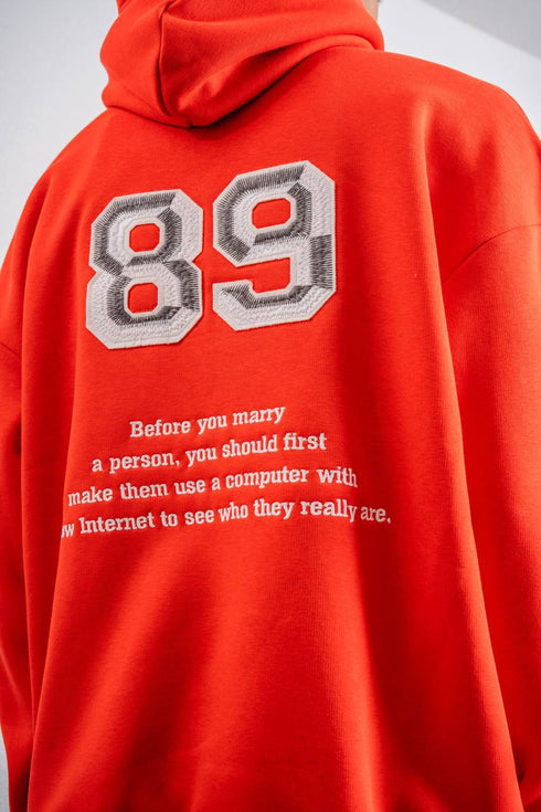 Funny '89' Graphic Hoodie with Humorous Quote