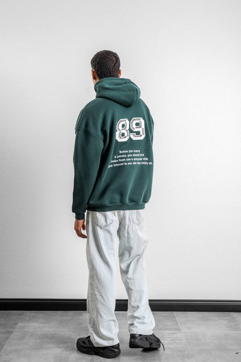 Funny '89' Graphic Hoodie with Humorous Quote