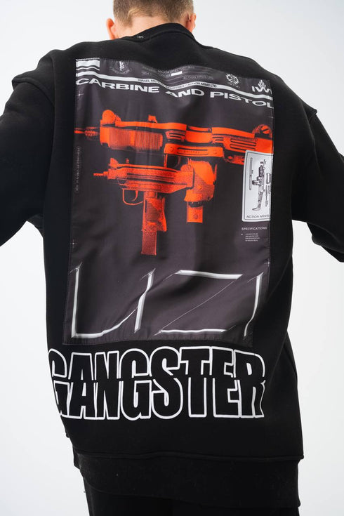 Gangster Oversized Sweatshirt: Urban Streetwear & Graphic Design