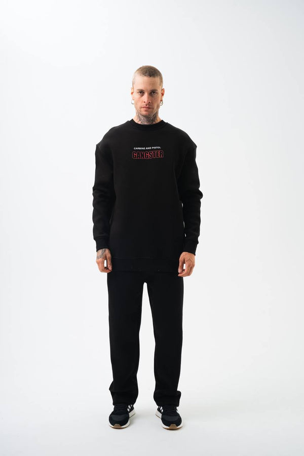Gangster Oversized Sweatshirt: Urban Streetwear & Graphic Design