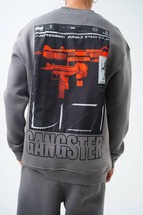 Gangster Oversized Sweatshirt: Urban Streetwear & Graphic Design