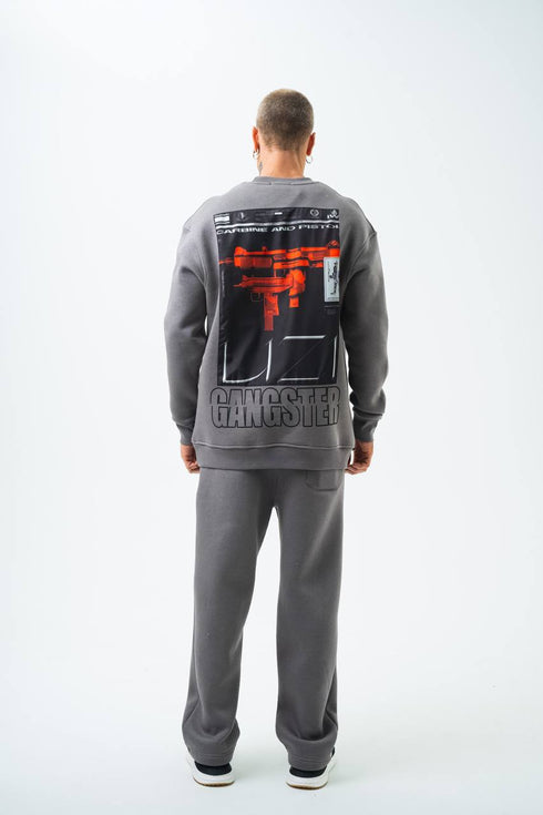Gangster Oversized Sweatshirt: Urban Streetwear & Graphic Design