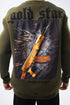 Gold Star' Urban Streetwear Sweatshirt: Weapon & Money Graphic