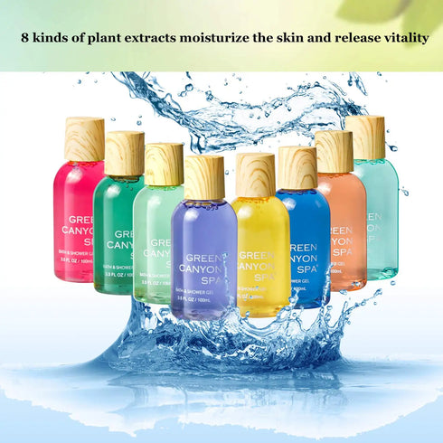 8pcs Body Wash Set for Women- 8 Scents Shower Gel