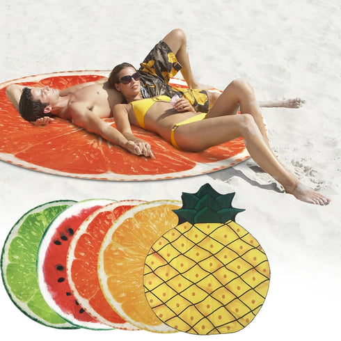 Summer New Pineapple watermelon Beach Towel Tapestry Carpet With Tassels Microfiber Beach Picnic Blanket Mat Tapestry hot sell