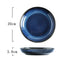Japanese Blue Kiln-Glazed Ceramic Tableware Set – Elegant Porcelain Rice Bowls, Plates, Spoons, and Ramen Soup Dishes