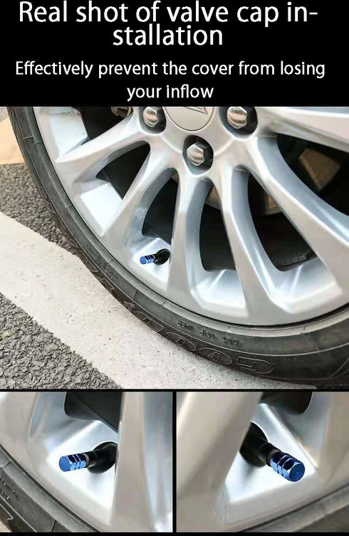 Aluminum Alloy Tire Valve Caps – Waterproof Dustproof Stem Covers for Cars and Motorcycles