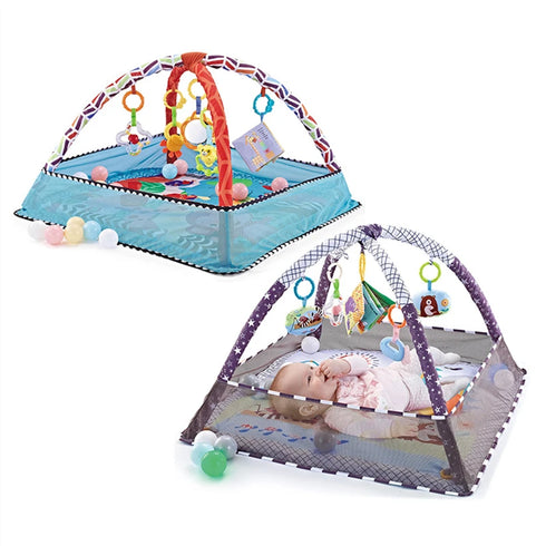 Soft Baby Play Gym with Interactive Hanging Toys – 80x80x50CM
