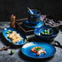 Japanese Blue Kiln-Glazed Ceramic Tableware Set – Elegant Porcelain Rice Bowls, Plates, Spoons, and Ramen Soup Dishes