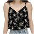 Women Floral Printed V-neck Tank Tops-Casual Sleeveless Loose Shirt